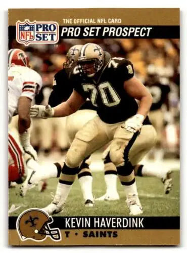 Kevin Haverdink 1990 Pro Set #742 Orleans Saints football card original gloss collectible