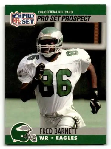 Fred Barnett Philadelphia Eagles football card with original gloss from 1990 Pro Set
