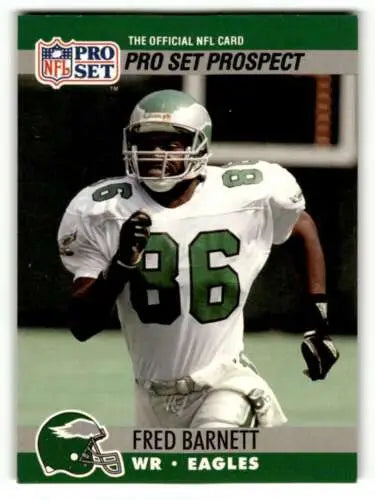 Fred Barnett Philadelphia Eagles football card with original gloss from 1990 Pro Set