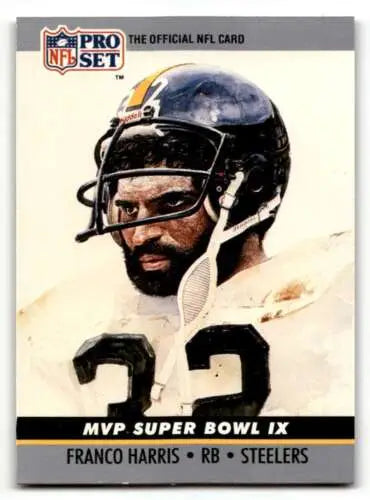 Franco Harris Pittsburgh Steelers football card with original gloss, 1990 Pro Set #9