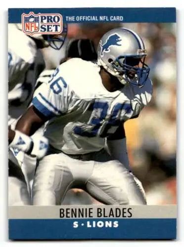 Original gloss 1990 Pro Set #97 Bennie Blades Detroit Lions Football Card EX/NM