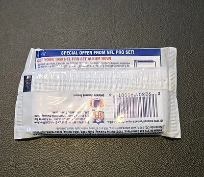 Unopened 1990 Pro Set Football trading card pack for Set Football Series collection