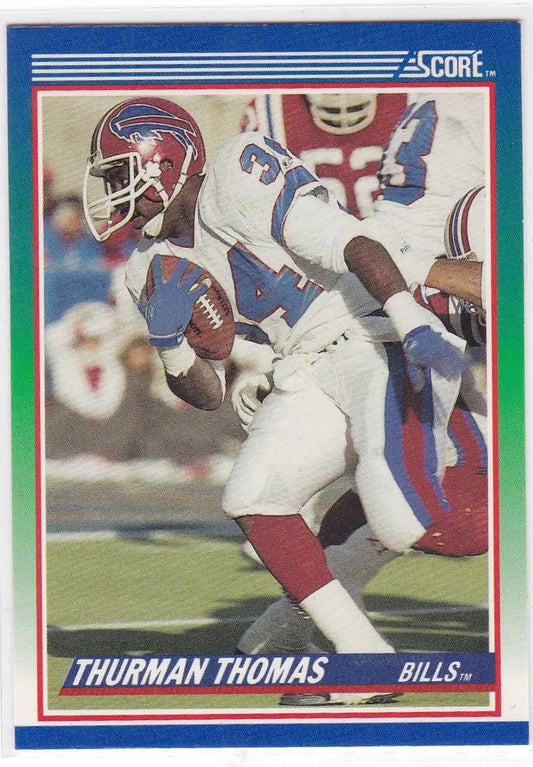 Thurman Thomas Buffalo Bills football card from 1990 Score #110 collectible series