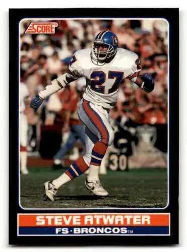 1990 Score #16 Steve Atwater Denver Broncos Football Card Original Gloss NM-MT
