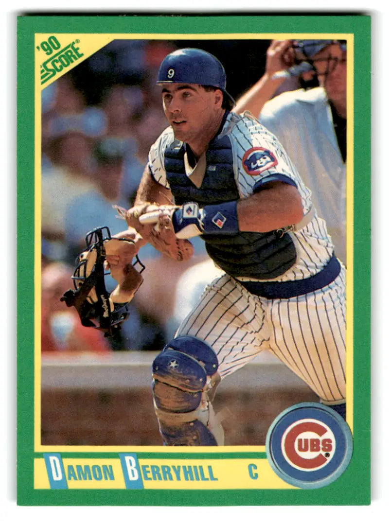 1990 Score Damon Berryhill baseball card with original gloss, NM-MT condition