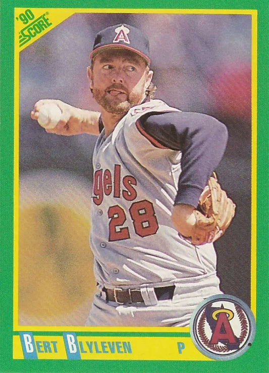 Bert Blyleven California Angels baseball card number 28 from 1990 Score set