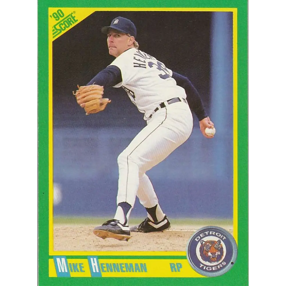 1990 Score #184 Mike Henneman NM-MT Detroit Tigers Baseball Card