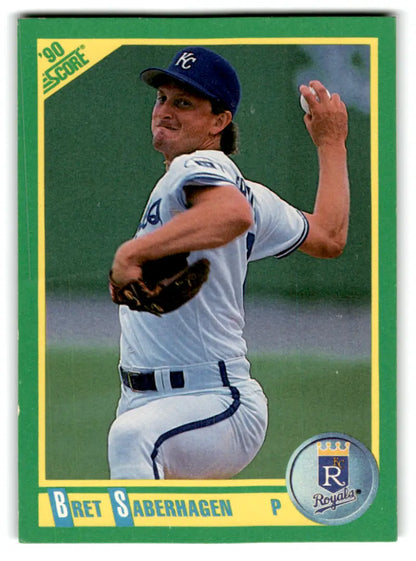 1990 Score #195b Bret Saberhagen COR NM-MT Royals ERR ID:70040 - Trading Cards