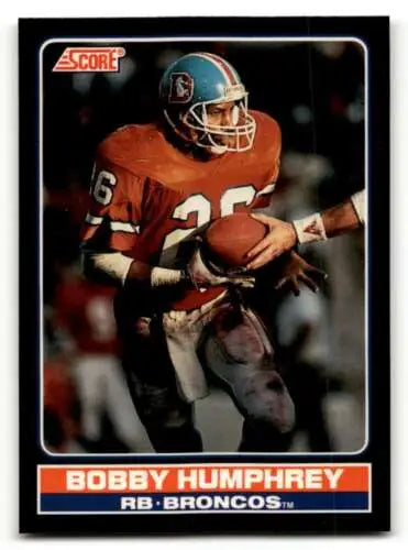 Bobby Humphrey Denver Broncos football card with original gloss for collectors