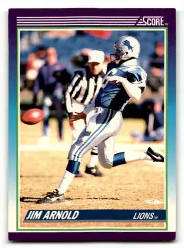 Jim Arnold Detroit Lions Football Card 1990 Score #216 Original Gloss Condition