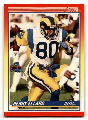 1990 Score #225 Henry Ellard Los Angeles Rams Football Card original gloss condition