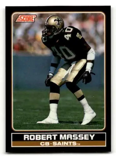 1990 Score #23 Robert Massey New Orleans Saints Football Card with original gloss