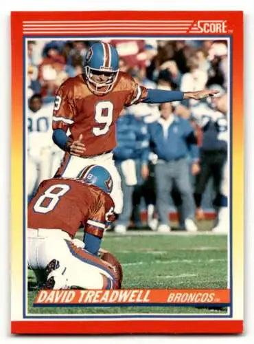 David Treadwell Denver Broncos football card with original gloss from 1990 Score