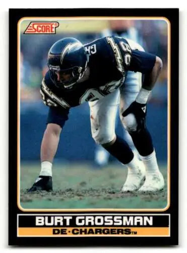1990 Score #25 Burt Grossman San Diego Chargers Football Card with original gloss