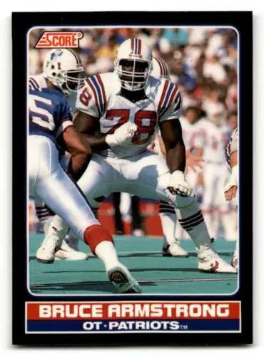 1990 Score #30 Bruce Armstrong New England Patriots Football Card with original gloss