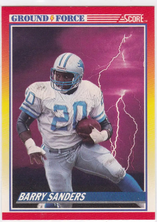 Barry Sanders Ground Force Detroit Lions football card 1990 Score #325 collectible