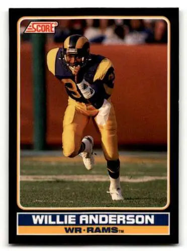 Willie Anderson Los Angeles Rams football card featuring original gloss finish