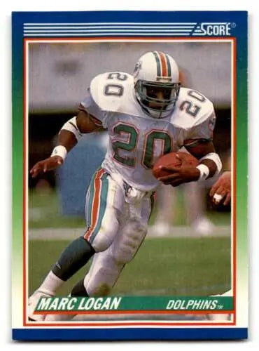 1990 Score #336 Marc Logan Miami Dolphins Football Card with original gloss condition