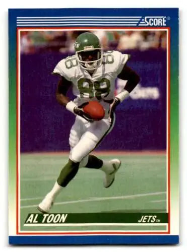 1990 Score #346 Al Toon New York Jets Football Card with original gloss finish