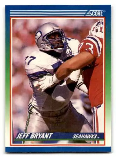 Jeff Bryant Seattle Seahawks football card 1990 Score #364 original gloss condition