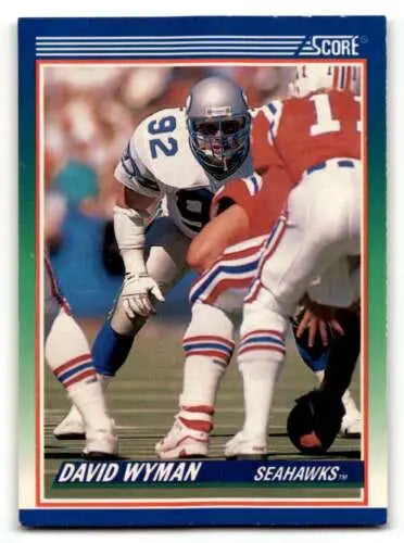 1990 Score #393 David Wyman Seattle Seahawks football card in original gloss condition