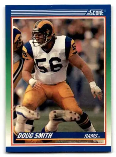 Doug Smith Los Angeles Rams football card with original gloss, 1990 Score #426