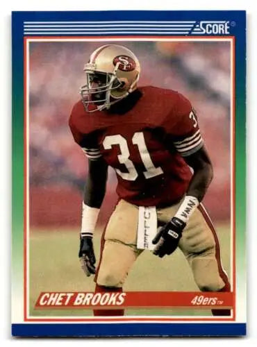Chet Brooks San Francisco 49ers football card with original gloss 1990 Score #436