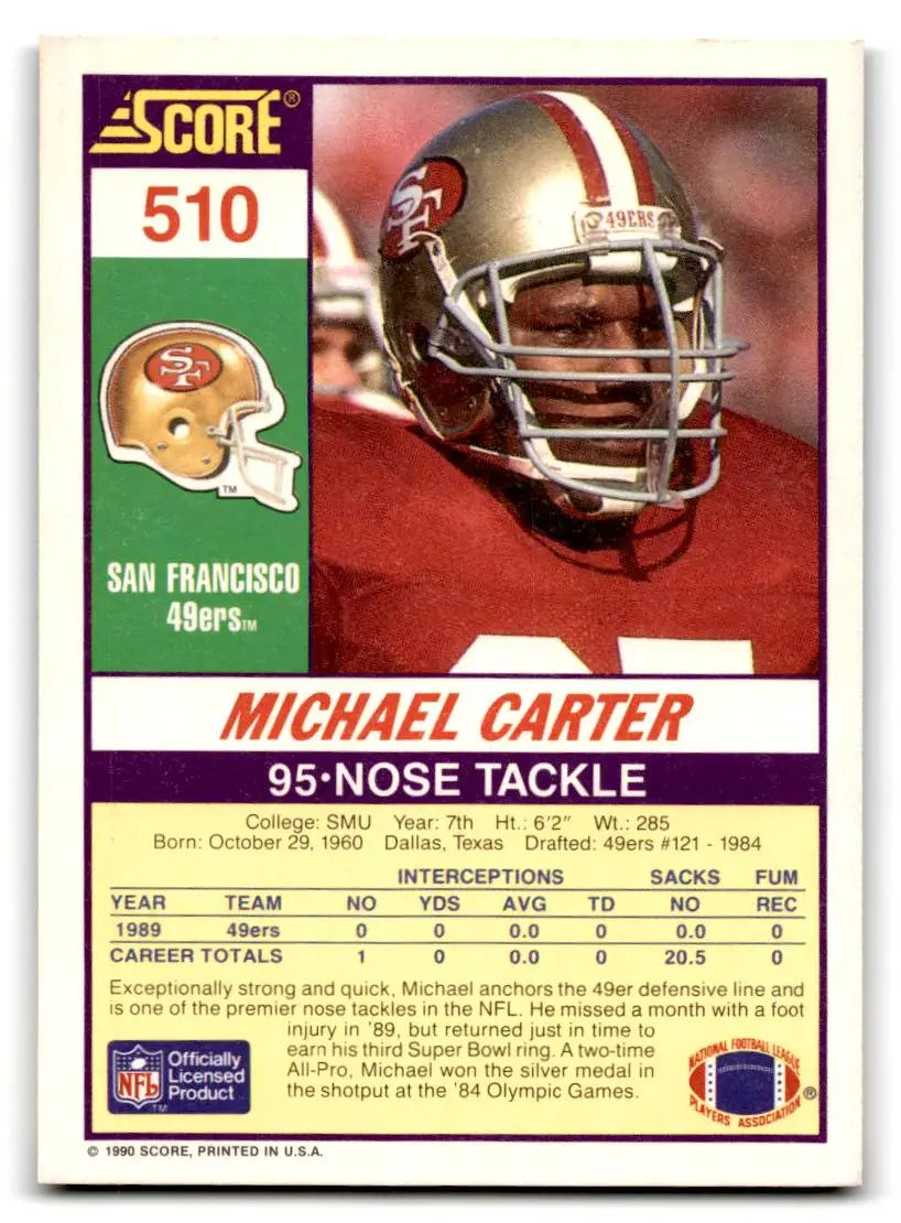 1990 Score #510 Michael Carter - Trading Card