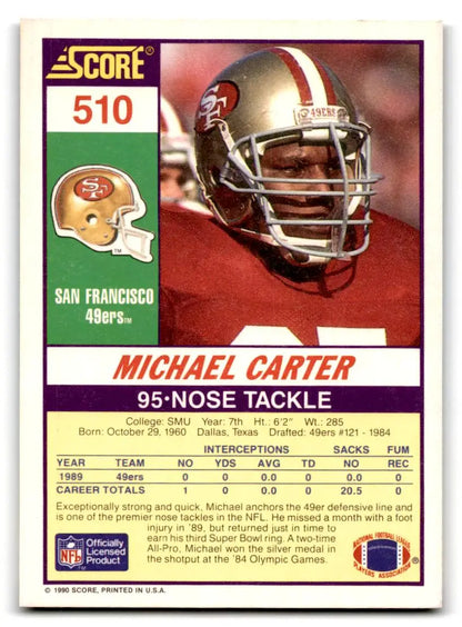 1990 Score #510 Michael Carter - Trading Card