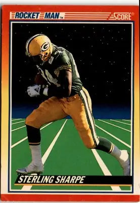 Sterling Sharpe football card from 1990 Score series featuring Green Bay Packers player
