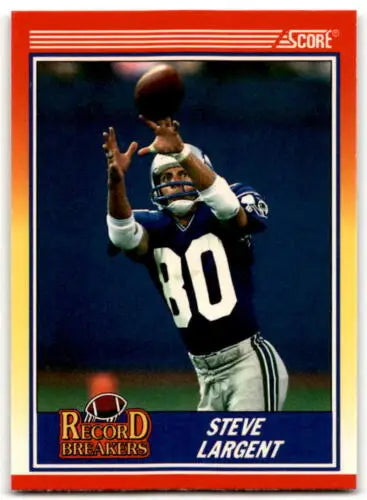 Original gloss 1990 Score #592 Steve Largent football card for Seahawks collectors