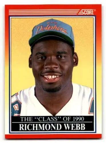 Richmond Webb Miami Dolphins football card 1990 Score #611 original gloss collectible