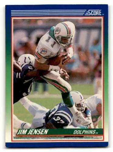 1990 Score #84 Jim Jensen Miami Dolphins Football Card with original gloss finish