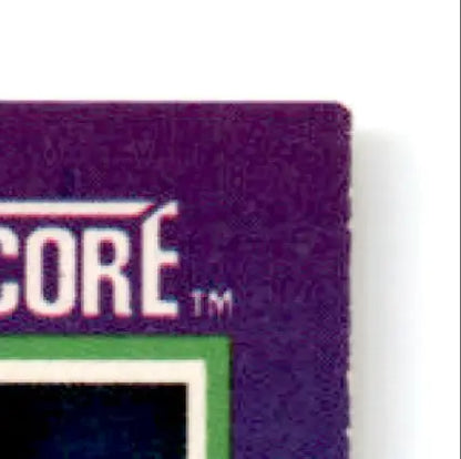 Purple collectible card corner from 1990 Score Football Jerry Rice San Francisco 49ers