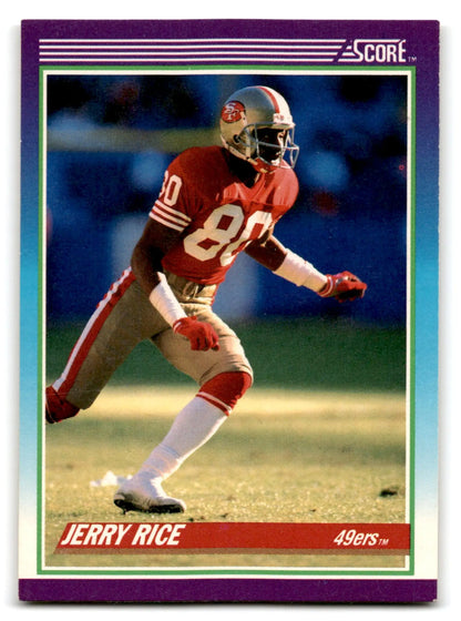 Vintage 1990 Score Football Jerry Rice San Francisco 49ers trading card
