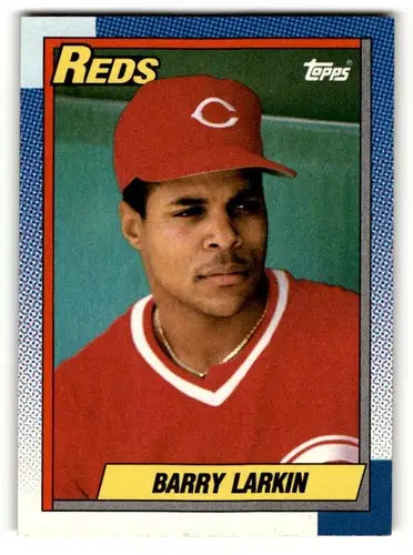 Original gloss Barry Larkin Cincinnati Reds baseball card from 1990 Topps 53559