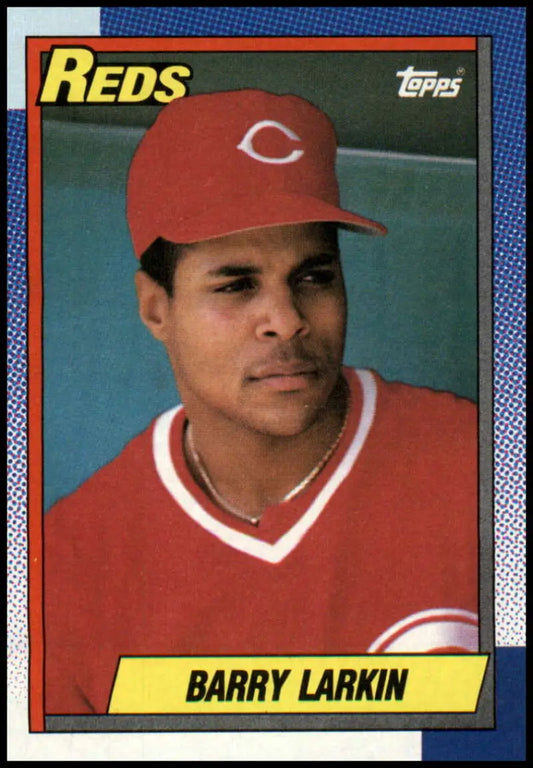 1990 Topps #10 Barry Larkin NM-MT Cincinnati Reds Baseball Card display image