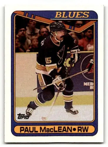 1990 Topps #110 Paul MacLean St. Louis Blues Hockey Cards NM Near Mi ID:55531 - Hockey Cards