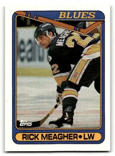 Original gloss Rick Meagher Blues hockey cards 1990 Topps #125 product image
