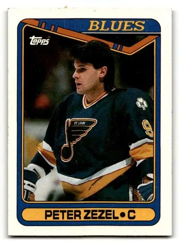 1990 Topps #15 Peter Zezel St. Louis Blues Hockey Cards NM Near Mint ID:55529 - Hockey Cards