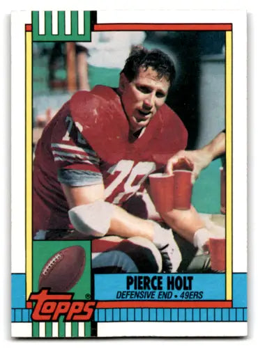 1990 Topps #18 Pierce Holt NM Near Mint RC Rookie football card with original gloss