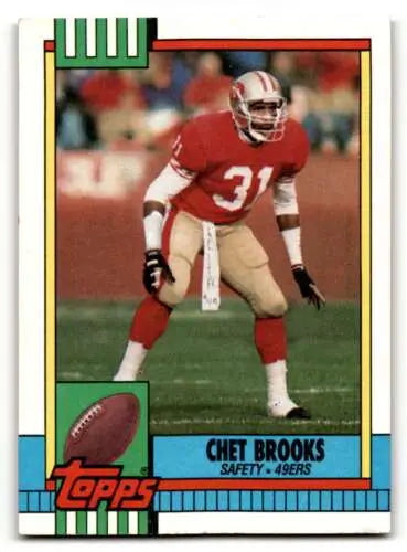 Chet Brooks San Francisco 49ers football card, original gloss, 1990 Topps #20