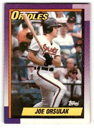 Joe Orsulak Baltimore Orioles baseball card 1990 Topps #212 original gloss quality