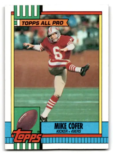 Mike Cofer football card in original gloss, 1990 Topps NM Mint 49ers collectible