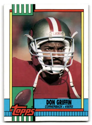 1990 Topps #25 Don Griffin football card in NM condition featuring original gloss Mint 49ers