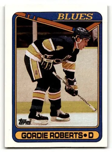 1990 Topps #256 Gordie Roberts St. Louis Blues Hockey Cards NM Near ID:55527 - Hockey Cards