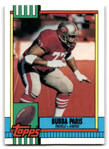 Bubba Paris football card 1990 Topps NM with original gloss mint 49ers collectible