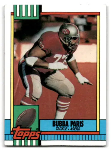 Bubba Paris 1990 Topps #27 football card in original gloss, near mint 49ers condition