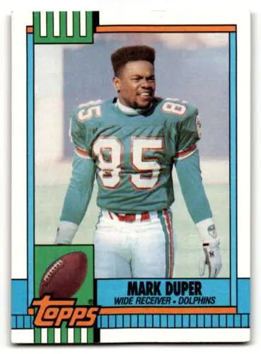 1990 Topps #330 Mark Duper Miami Dolphins Football Card with original gloss detail