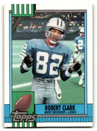 1990 Topps #358 Robert Clark Detroit Lions football card with original gloss features